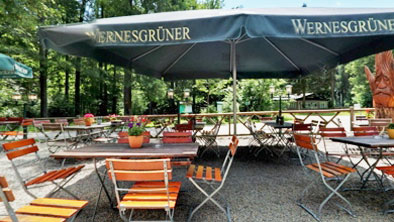 Biergarten der Weidmannsruh im Werdauer Wald